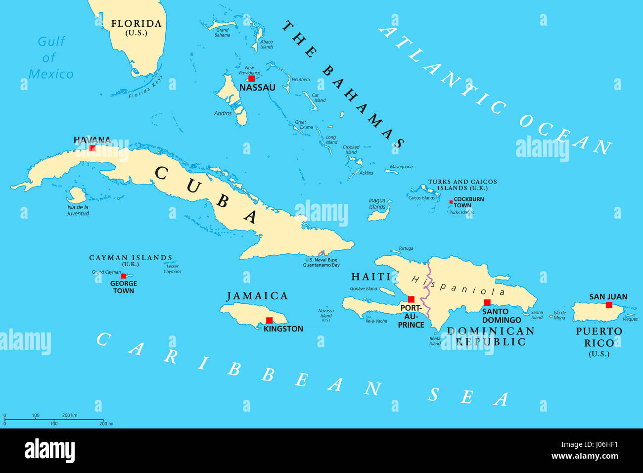 Mapa Las Antillas 