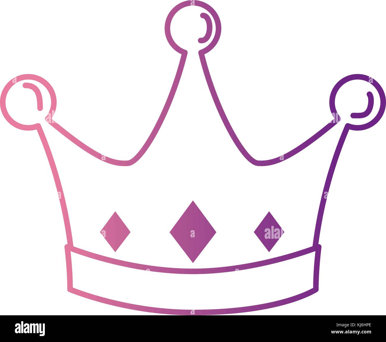Reina corona icono aislado Imagen Vector de stock - Alamy